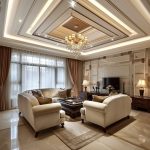 کناف سقف پذیرایی ال شکل