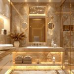 سقف کاذب سرویس بهداشتی طرح دار