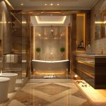 سقف کاذب سرویس بهداشتی طرح دار