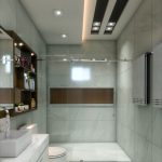 سقف کاذب سرویس بهداشتی طرح دار