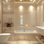 سقف کاذب سرویس بهداشتی طرح دار