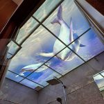 سقف کاذب سرویس بهداشتی طرح دار