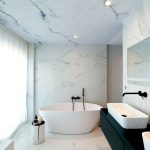 سقف کاذب طرح دار دستشویی