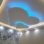 کناف اتاق خواب طرح قلب