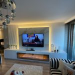 کناف پشت تلویزیون مربع