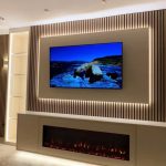 کناف پشت تلویزیون مربع